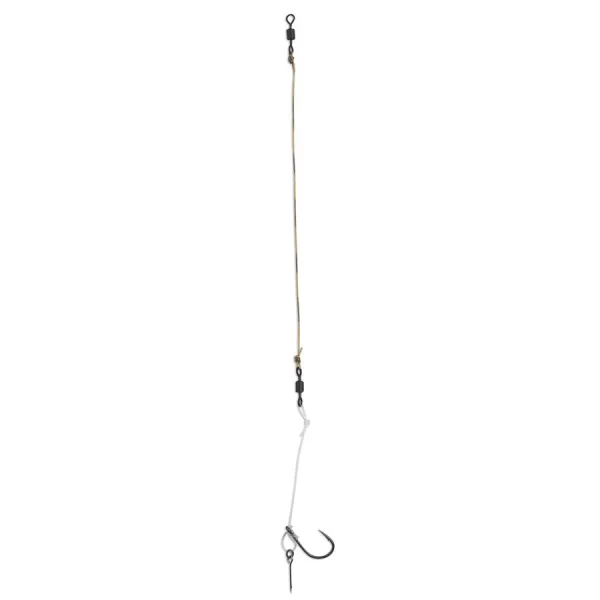 Anaconda Piercer Hinged Stiff Combi D-Rig Boilie MB 4 Háčky s očkem, s protihrotem, pletená předvázaná montáž 2ks