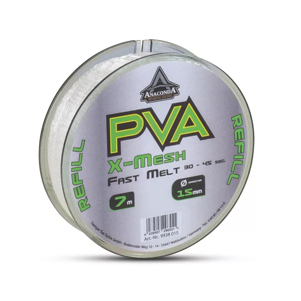 Anaconda Fast Melt PVA X-Mesh 15mm Rychle rozpustná PVA síťka 7m