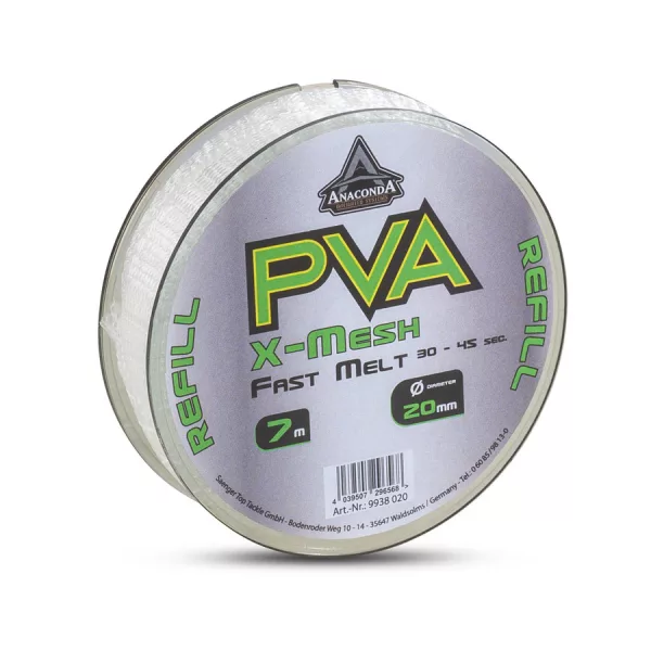 Anaconda Fast Melt PVA X-Mesh 20mm Rychle rozpustná PVA síť 7m