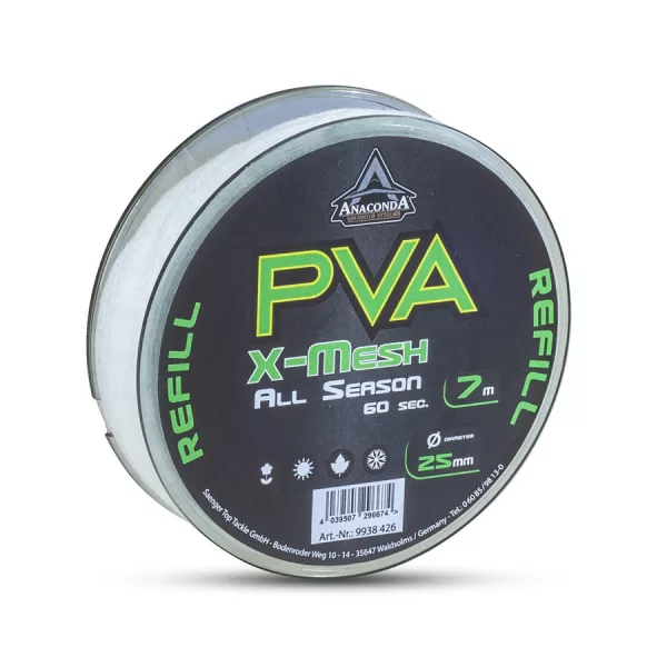 Anaconda All Season PVA X-Mesh Pomalu Rozpustná 25mm PVA Síť 7m