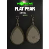 Korda Flat Pear Swivel Blister Olověná Zátěž na Boilies 112gr 2db