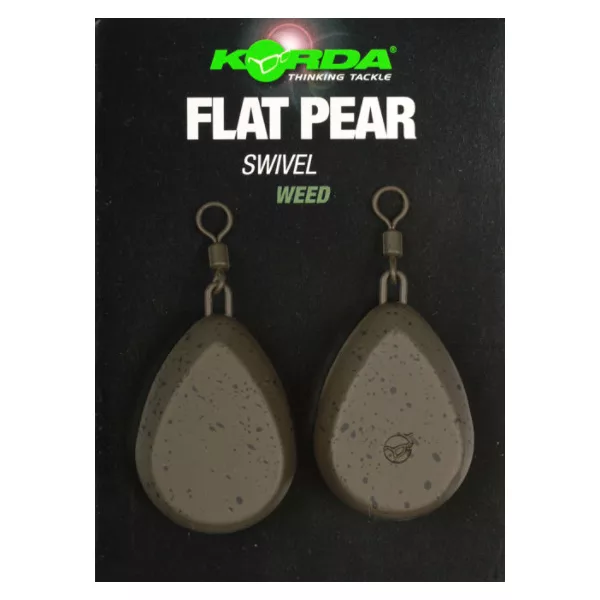 Korda Flat Pear Swivel Blister Olověná Zátěž na Boilies 112gr 2db