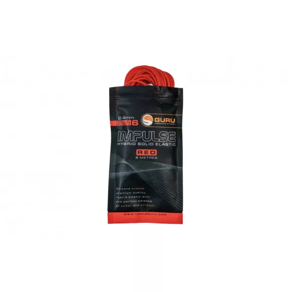 Guru Hybrid Elastic 2,4mm Piros Hibrid Rakós Gumi 5m