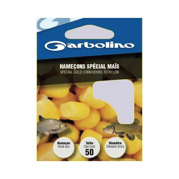 GARBOLINO SPECIAL GOLD CORN HTN 14 (SIZE 14 LINE 0,14mm) předvázaný háček