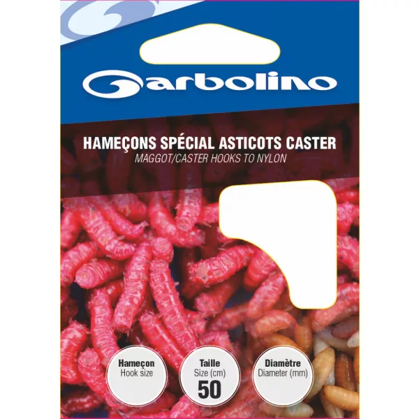 Garbolino Maggot/Caster Hooks To Nylon 12 Monofilový předvázaný háček s lopatkou a protihrotem 10ks