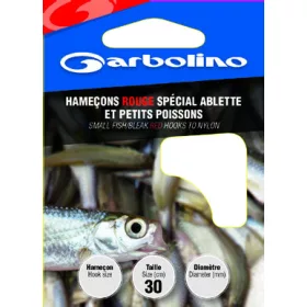   GARBOLINO SMALL FISH/BLEAK RED HTN 20 (SIZE 20 LINE 0,08mm) předvázaný háček