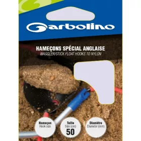   Garbolino Waggler/Stick Float Hooks To Nylon 14 lopatkový, s protihrotem monofilní předvázaný háček 10ks