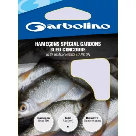   Garbolino Blue Roach Hooks To Nylon 16 Monofilový předvázaný háček s lopatkou a protihrotem 10ks