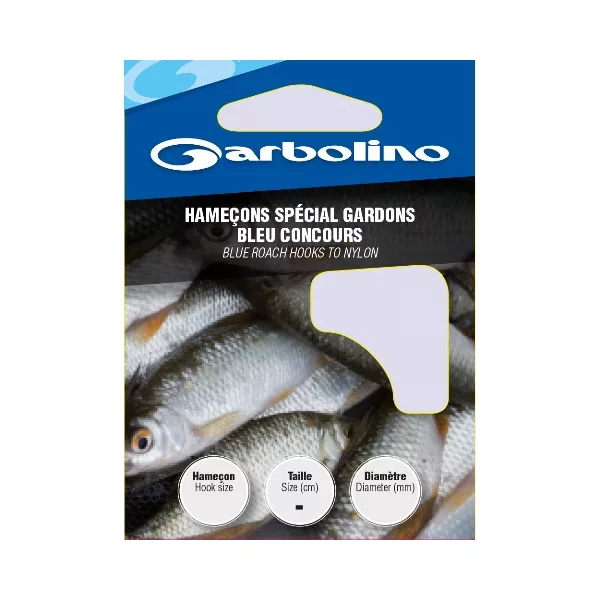 Garbolino Blue Roach Hooks To Nylon 16 Monofilový předvázaný háček s lopatkou a protihrotem 10ks