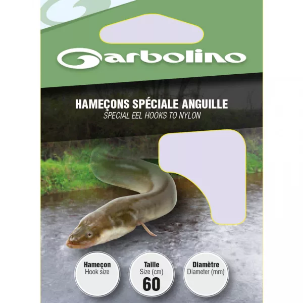 Garbolino - SPECIAL EEL L28 H4 - Monofilní předvázaný háček - Předvázaný háček - Háček s protihrotem, Háček s lopatkou