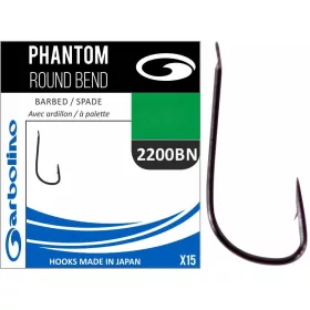   Garbolino Phantom Round Bend 2200BN 22 Háček s protihrotem pro jemné rybaření s lopatkou