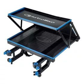   Garbolino Squadra Double Stack XL Side Tray Dvouúrovňový stíněný boční tác s upevňovacími vložkami