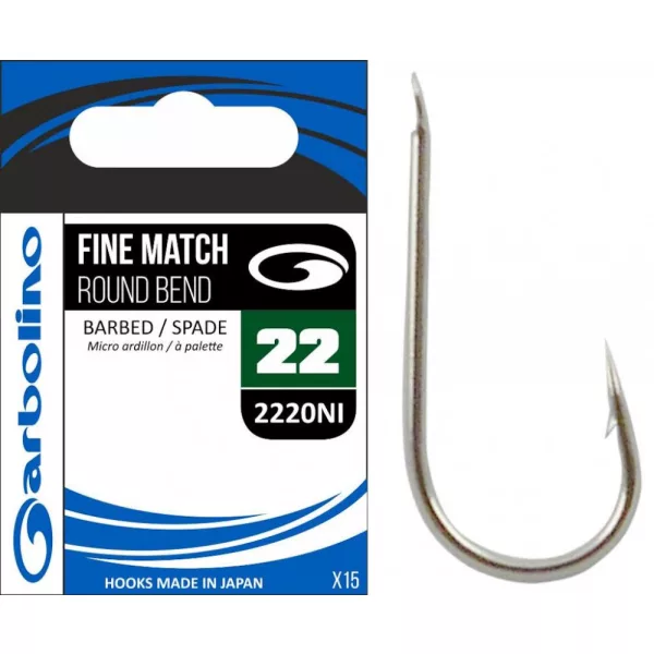 Garbolino 2220NI 16 háček / FINE MATCH / ROUND BEND