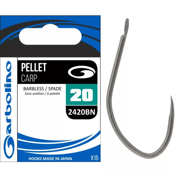 Garbolino - COMMERCIAL MATCH HOOKS - PELLET CARP 2420BN - BARBLESS 14 háček