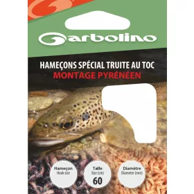   Garbolino Special Trout Hooks / Pyrenean Rig 8 s lopatkou, s protihrotem Monofilní předvázaný háček 10ks