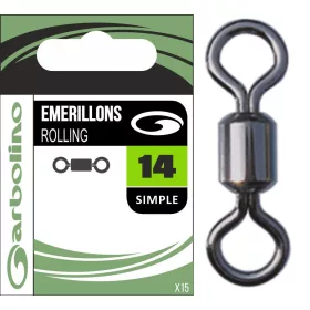   Garbolino - STREAMLINE MICRO EMERILLONS ROLLING SIMPLE - Otočný klip - Pstruhový obratlík