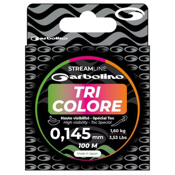 Garbolino - STREAMLINE TOC TRI-COLORE HAUTE VISIBILITE - 100M - Hlavní vlasec - Monofilní vlasec - Pstruhový vlasec