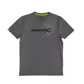 Matrix Hex Print Šedé Tričko S