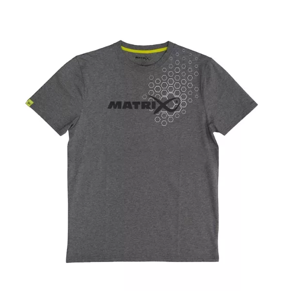 Matrix Hex Print Šedé Tričko M