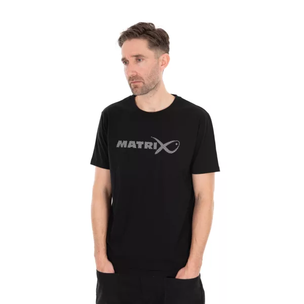 Matrix Large Fade Logo Černo-šedé tričko S