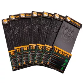   GURU QM1 STANDARD HAIR READY RIGS 4 Velikost předvázaný háček QM1 (12 - 0.19MM)