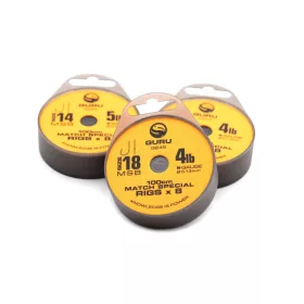   Guru Speciální návazec Match 18 S protihrotem, s lopatkou, monofilní, předvázaný háček 8ks