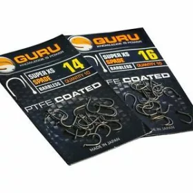 Guru Super XS Hook size 18 (Barbless/Spade End) - háček