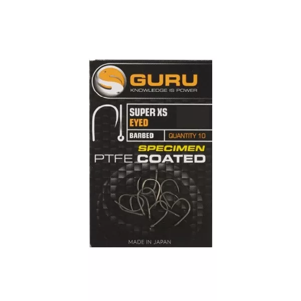 Guru Super XS Size 8 (Barbed/Eyed) - háček