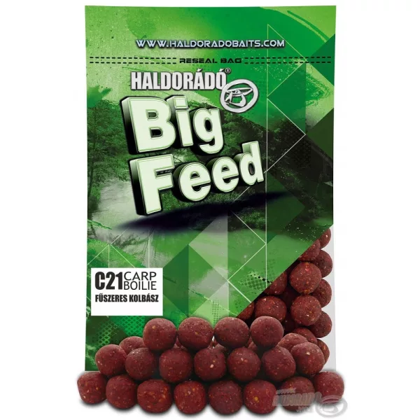 Haldorádó Big Feed - C21 Boilie - Kořeněná klobása