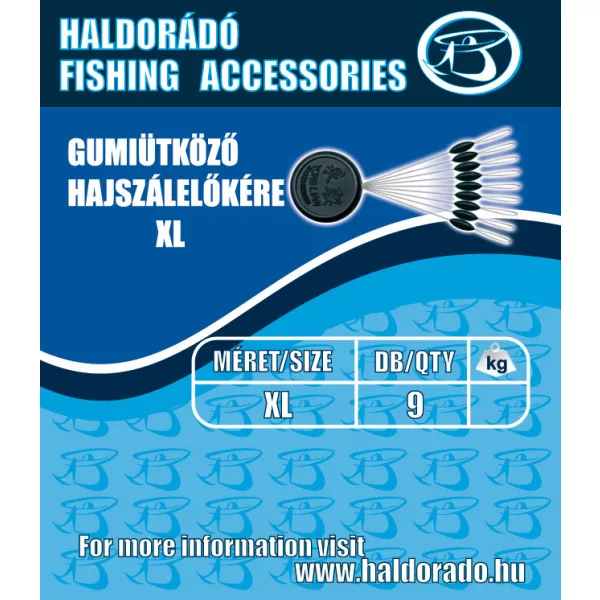 Haldorádó Gumová zarážka na vlasový návazec XL 9ks