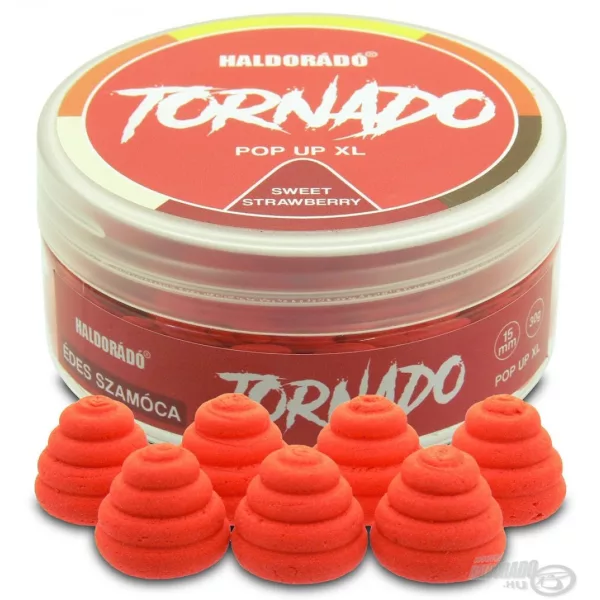 Haldorádó TORNADO Pop Up XL 15 mm - Sladká Jahoda