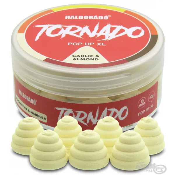 Haldorádó TORNADO Pop Up XL 15 mm - Česnek a Mandle