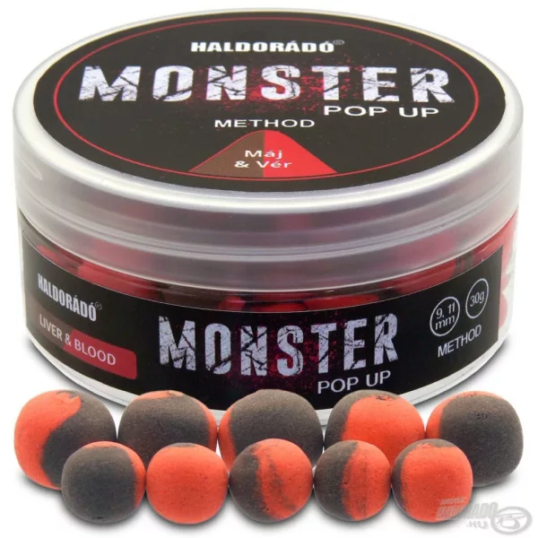 Haldorádó MONSTER Pop Up Method 9, 11 mm - Játra & Krev