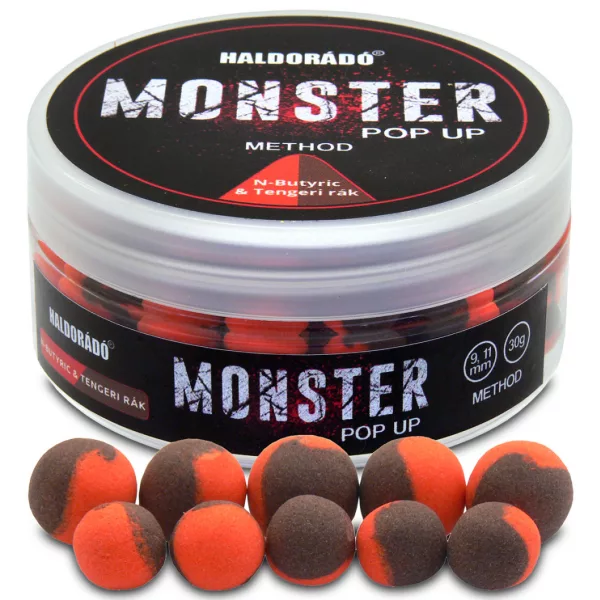 Haldorádó Monster Pop Up Method Kyselina máselná-Mořský rak 30gr 9-11mm