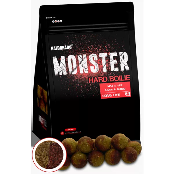 Haldorádó Monster Tvrdá Bojle Játra-Krev 700gr 24mm Bojle