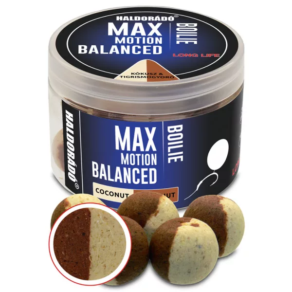 Haldorádó Max Motion Boilie Vyvážený Kokos-Tygří ořech 70gr 20mm Boilie