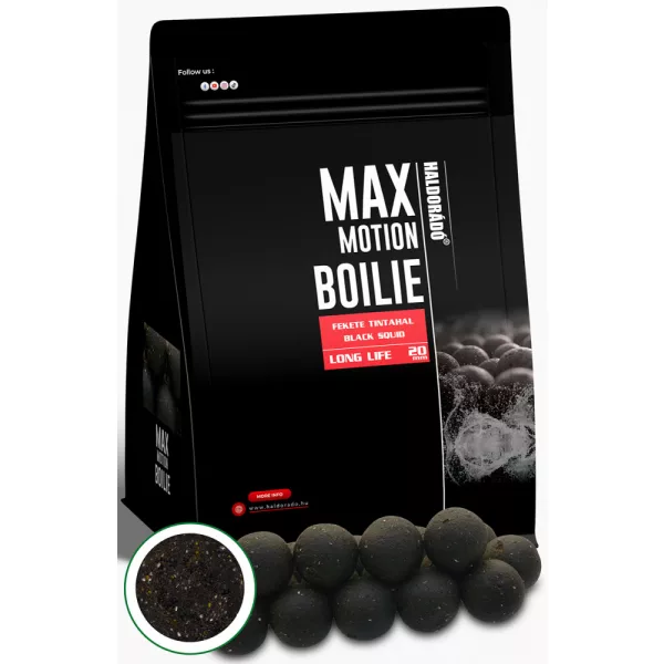 Haldorádó Max Motion Bojle Long Life Černá Oliheň 800gr 20mm Bojle