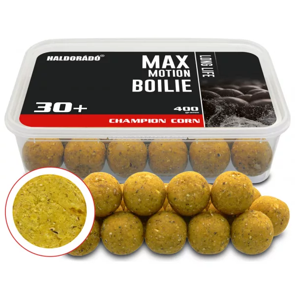 Haldorádó Max Motion Boilie Dlouhá životnost Champion Corn 400gr 30mm Boilie