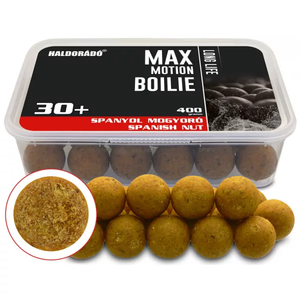 Haldorádó Max Motion Boilie Dlouhá životnost Španělský arašíd 400gr 30mm Boilie