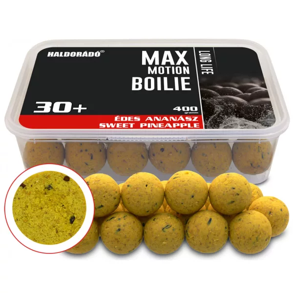 Haldorádó Max Motion Boilie Dlouhá životnost Sladký Ananas 400gr 30mm Boilie
