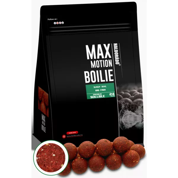 Haldorádó Max Motion Bojle Premium Soluble Velká Ryba 800gr 24mm Bojle