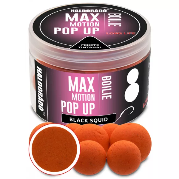 Haldorádó Max Motion Boilie Pop Up Černá oliheň 50gr 16-20mm Boilie