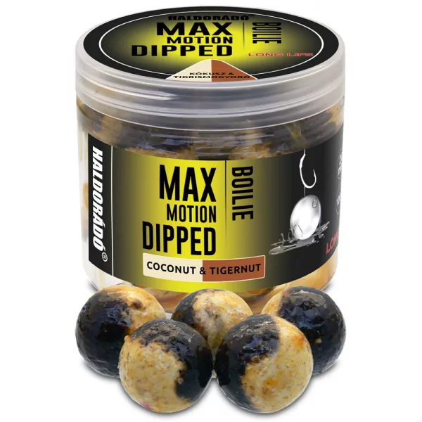 Haldorádó Max Motion Boilie Namáčený Kokos-Tygří ořech 100gr 20mm Boilie