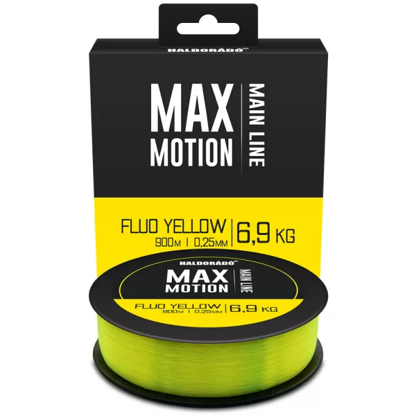 Haldorádó Max Motion 0,25mm 900m Monofilní hlavní vlasec - Fluo Žlutá