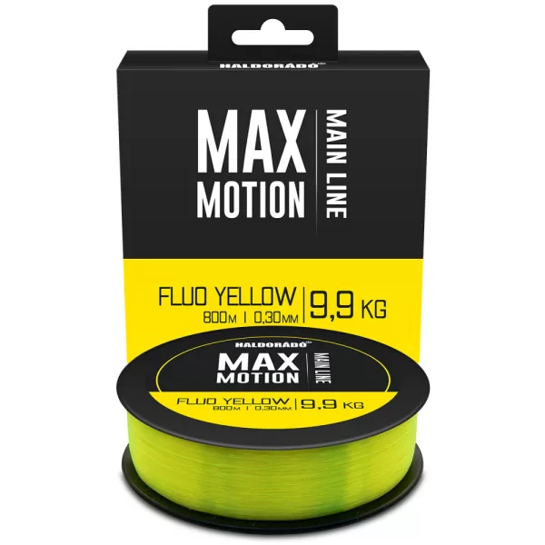 Haldorádó Max Motion 0,30mm 800m Monofilní hlavní vlasec - Fluo Žlutá