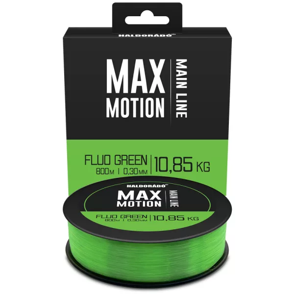 Haldorádó Max Motion 0,30mm 800m Monofilní hlavní vlasec - Fluo Zelená