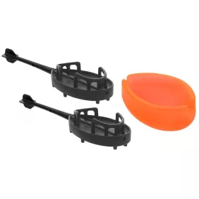   Haldorádó Dart Metal L 35gr method krmítko 2ks+1ks sada s gumovým plničem