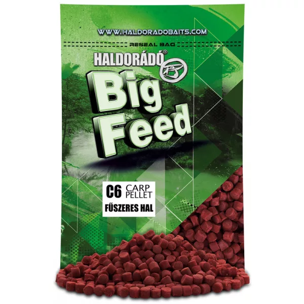 Haldorádó Big Feed C6 Peleta Kořeněná Ryba 700gr 6mm Krmná peleta