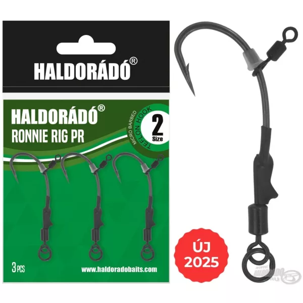 Haldorádó Ronnie Rig PR-2 Předvázaný boilie háček 3ks
