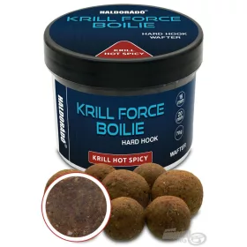   Haldorádó Krill Force Boilie Hard Hook Wafter 16, 20 mm Krill Hot Spicy Nástrahová Bojli 70gr